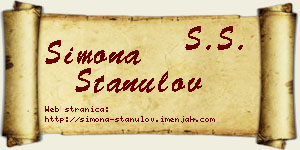 Simona Stanulov vizit kartica